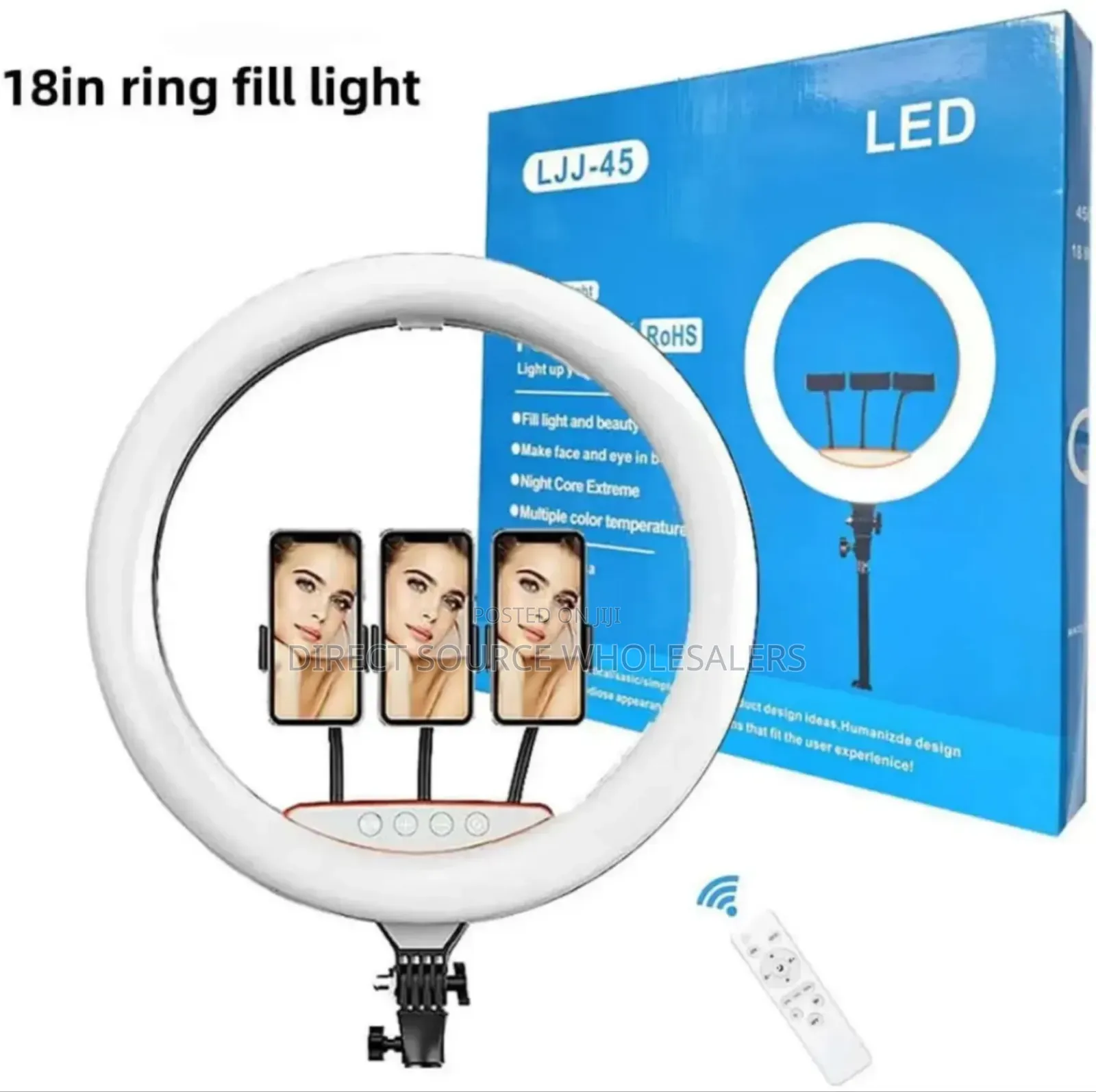 18 Inches Ringlight With Three Phone Holders