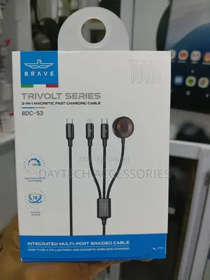Brave 3 in 1 Magnetic Fast Charging Cable -100w -BDC-53