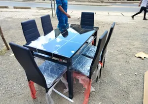 Glass Dining Table With 6 - Seater