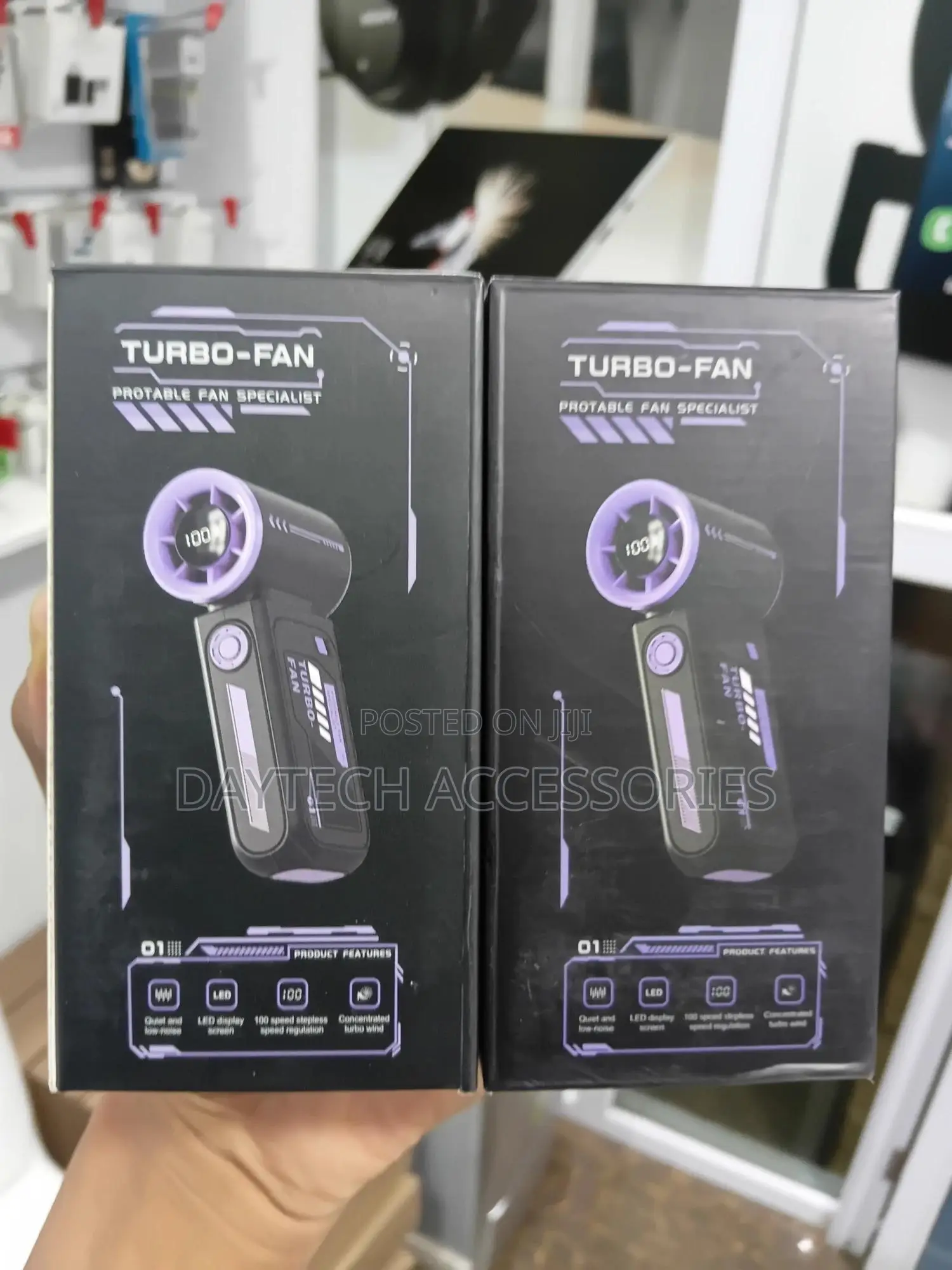 This Is a Compact Handheld "Turbo-Fan" Designed for Portable Cooling.