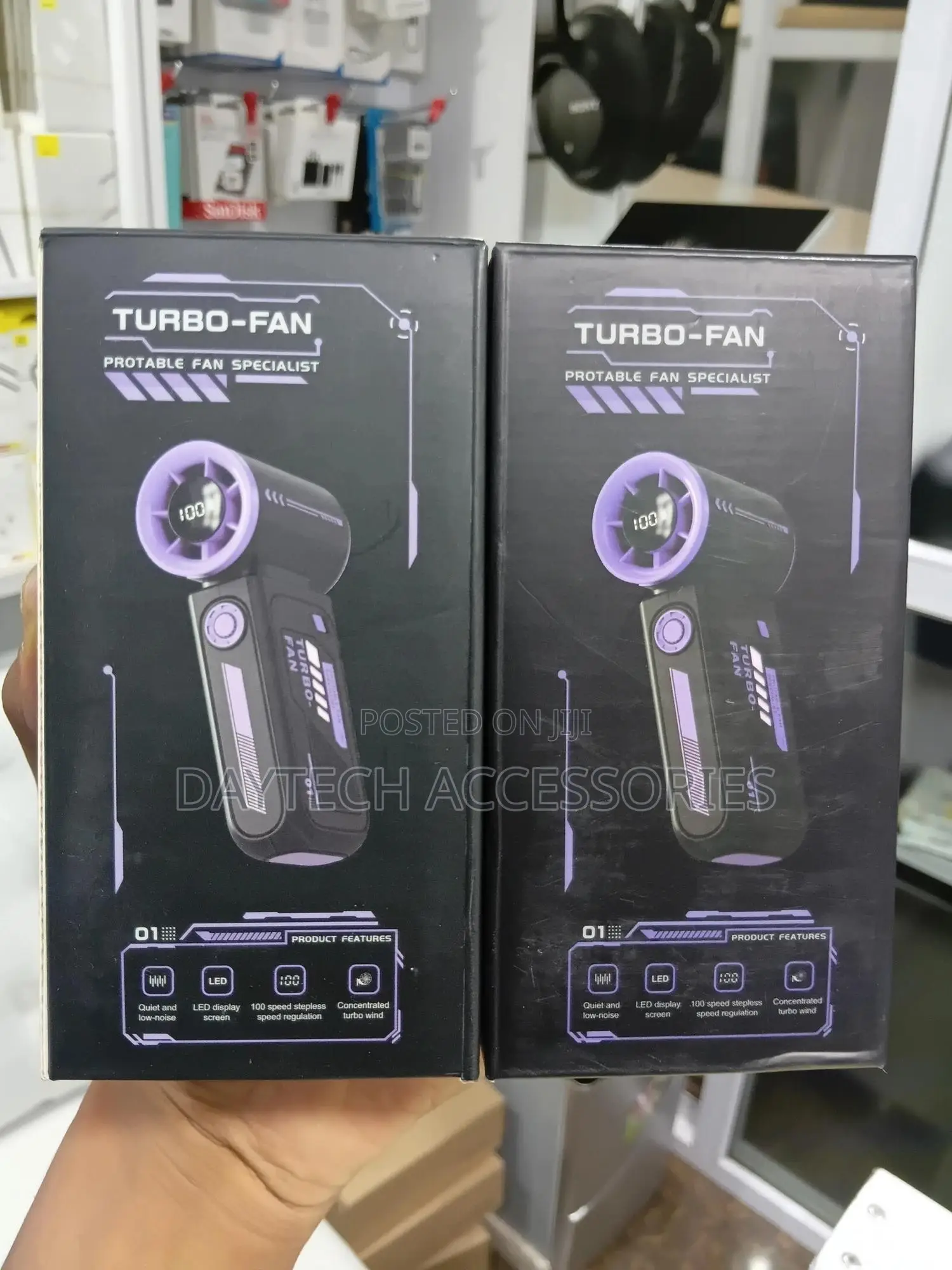 This Is a Compact Handheld "Turbo-Fan" Designed for Portable Cooling.