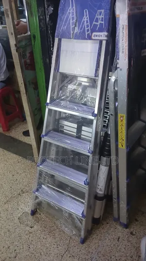 5 Step Aluminum Household Step Ladder