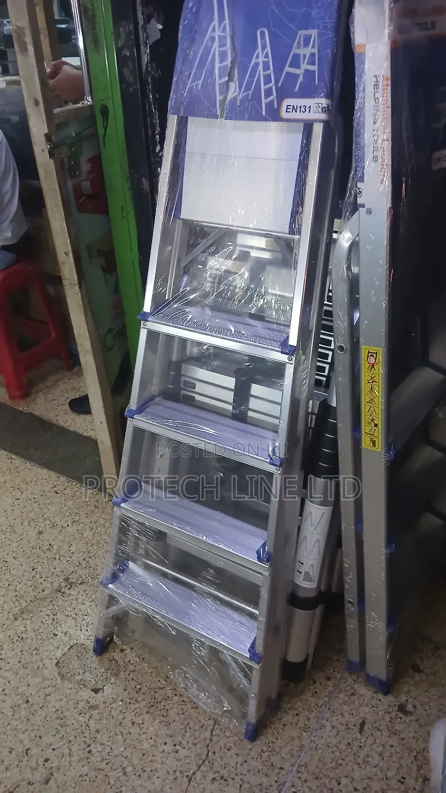 5 Step Aluminum Household Step Ladder
