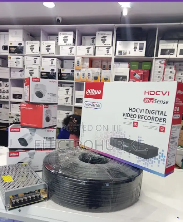 Dahua 4 Cameras CCTV Security Package + 50m Cable +500gb HDD