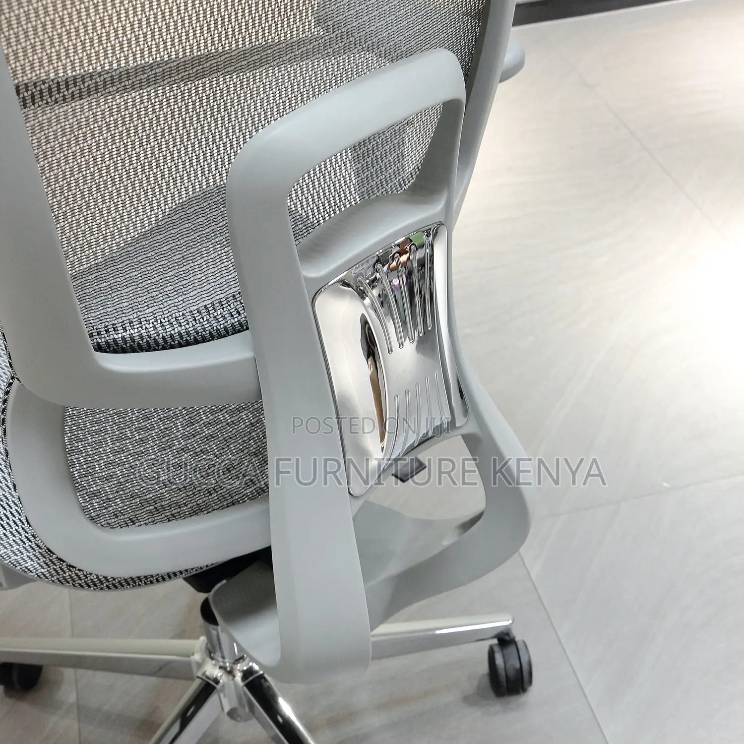 White Reclining Orthopedic Mesh Computer Seat