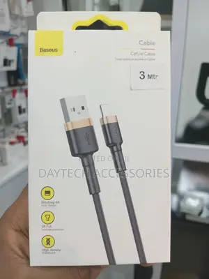 3m Baseus Cafule Series Usb to Lightning Charging and Data Cable.