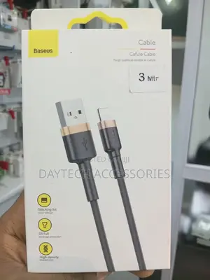 Baseus Lighting Cable - 3m 2.4a Fast Charging - Black