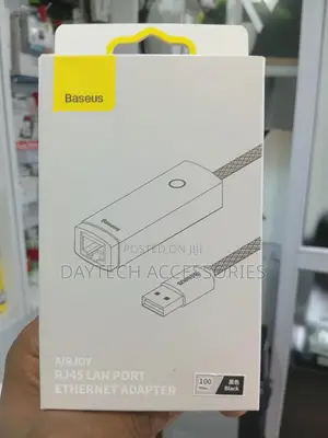 Baseus Airjoy Usb to Rj45 Lan Port Ethernet Adapter in Black.