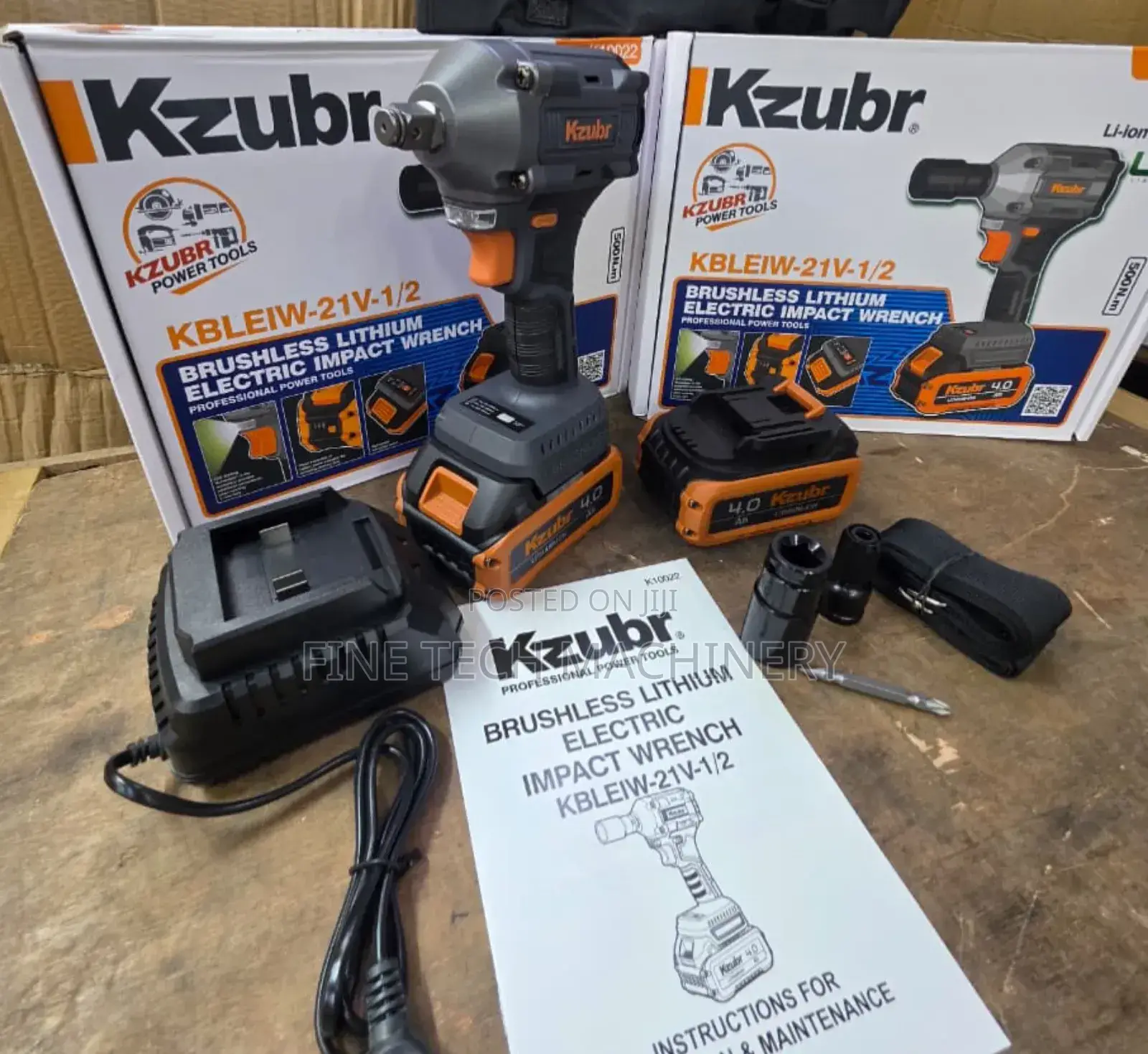 Kzubr Brushless Lithium Electric Impact Wrench.
