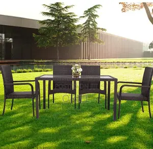 Dining Tables : Outdoor-Indoor Rattan Dining Table Set