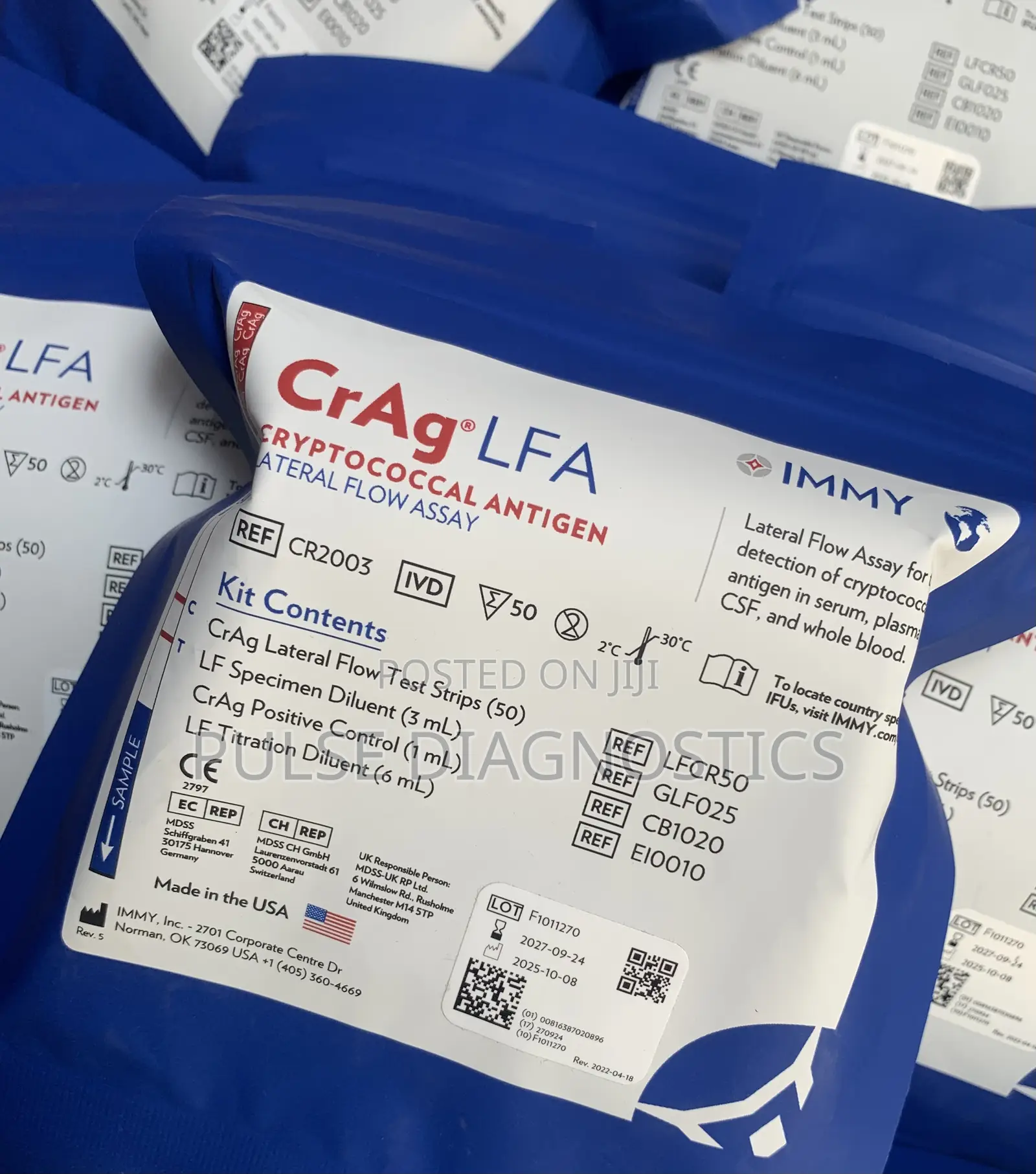 Crag Test Kit – Cryptococcal Antigen Rapid Test (50 Tests)