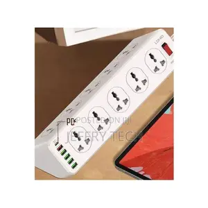 Ldnio 10-Hole Power Strip With 5 Usb Ports - White