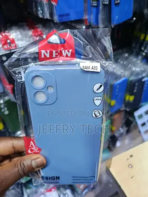 Blue Liquid Silicone Back Cover Case for the Samsung Galaxy A05.