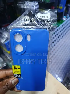 Blue Soft Silicone Protective Case With the Xiaomi Redmi 13c