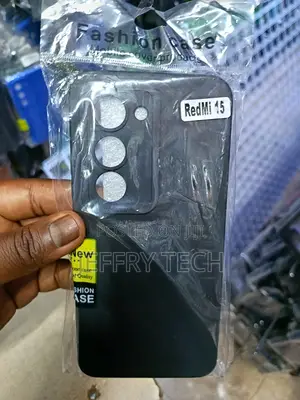 Black Silicone Phone Case for the Xiaomi Redmi 15