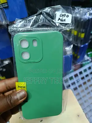 Green Silicone Phone Case for the Oppo A6x Mobile Phone