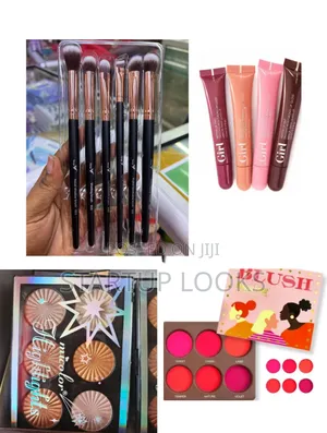 Eyeshadow Brushes, 3pcs Lip Gloss, Highligter Palette, Blush Palette