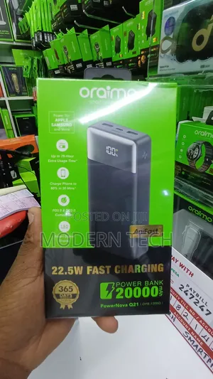 Oraimo Powernova Q21 20000mah Ultra-Fast 22.5w Power Bank