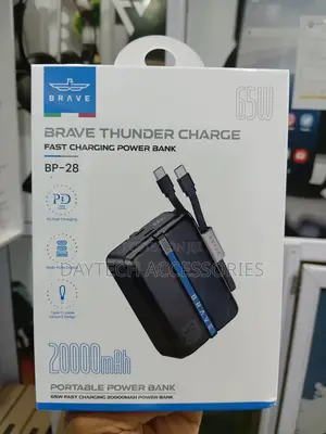 Brave Thunder Charge 20000mah 65w Power Bank (Model Bp-28).