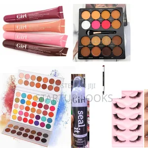Makeup Kitgirl Seal It Sweat Lock, Eyeshadow, Brush,Eyelashes,Lipgloss
