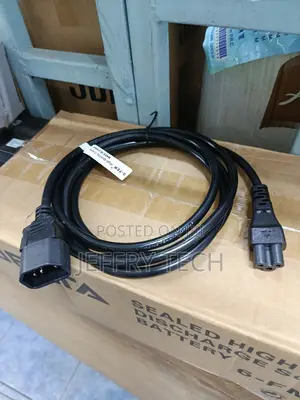 Power Cable, C14 to C5, 18/3, 10a/125v+2.5a/250v, 18awg, SJT J Black