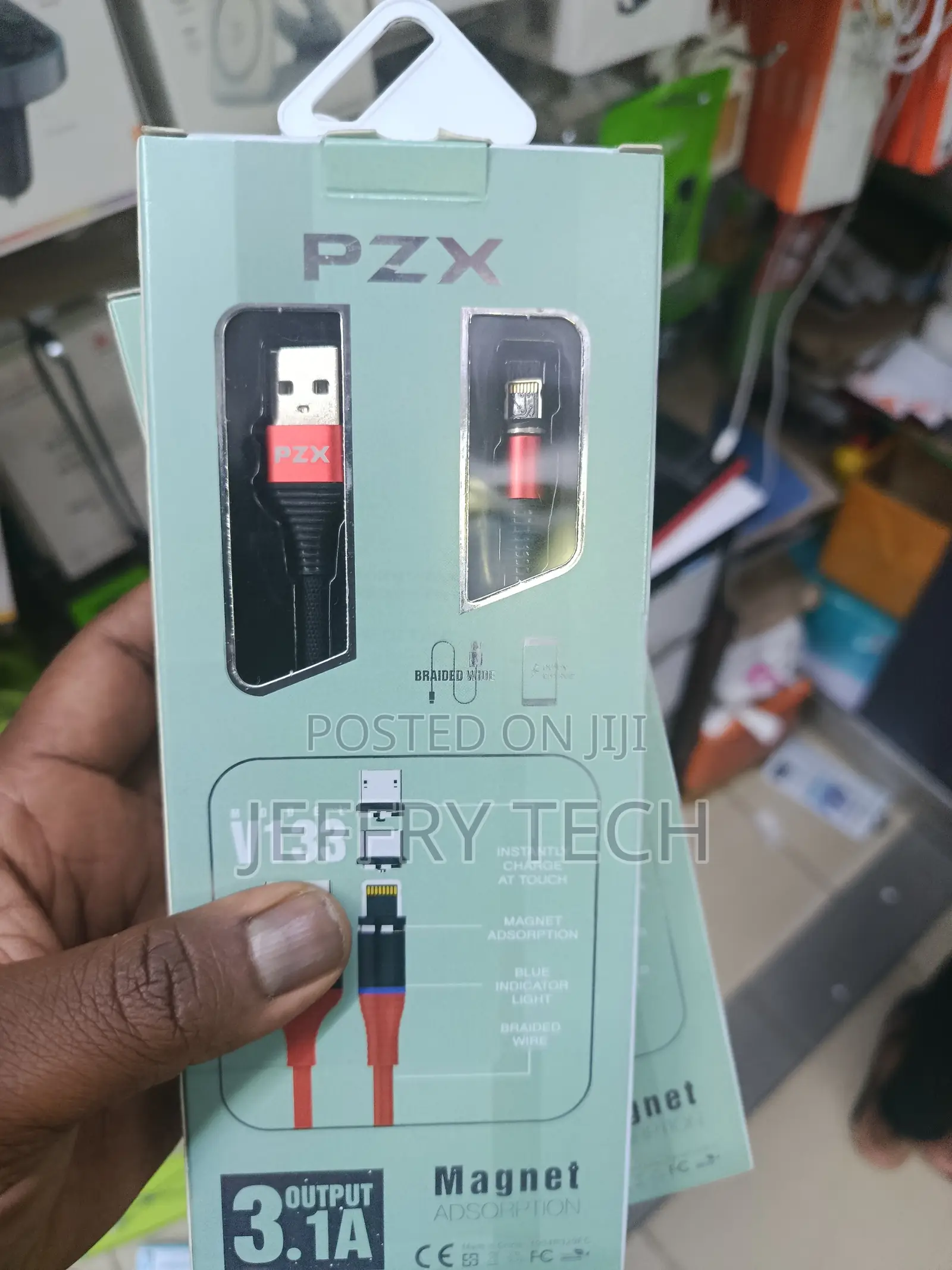 Fabric iPhone Magnet 3.1a Cable