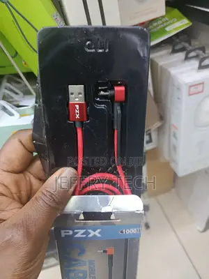 PZX V121 Mobile Phone Stand Data Cable Micro,3.1a 100 Cm - Black Red