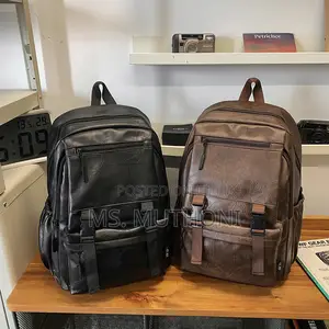 Unisex Faux Leather Laptop / School Backpack