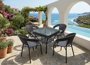 4 Seater Balcony Table With Chair Combined