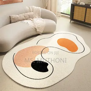 Neutral Tone Irregular Shape Elegant Rugs