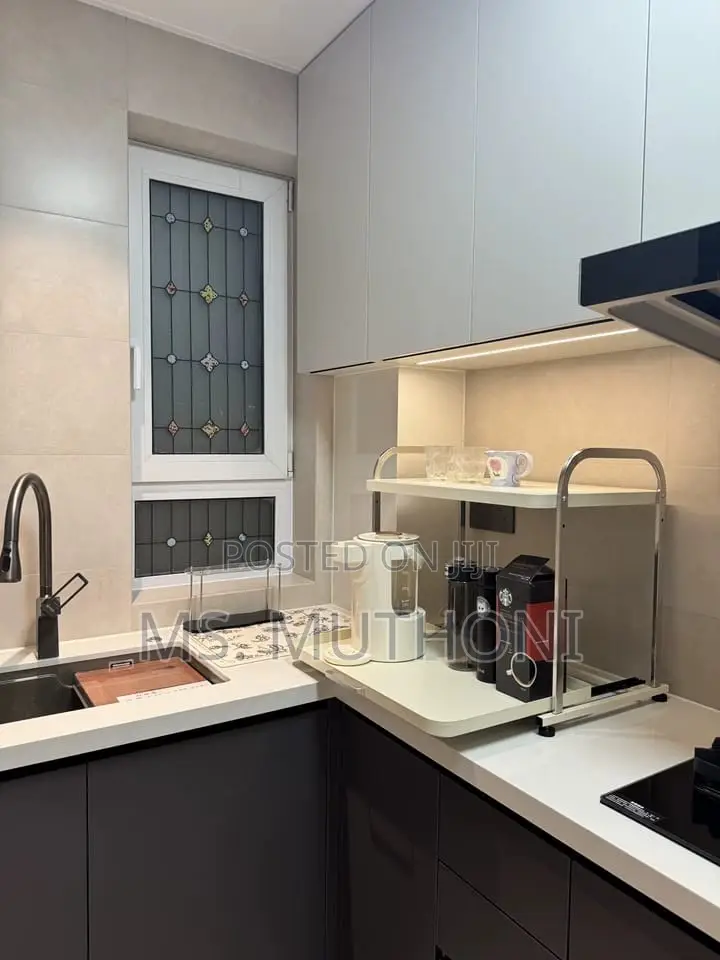 Multifunctional 2-Tier Kitchen Rack With a Pullout Tray