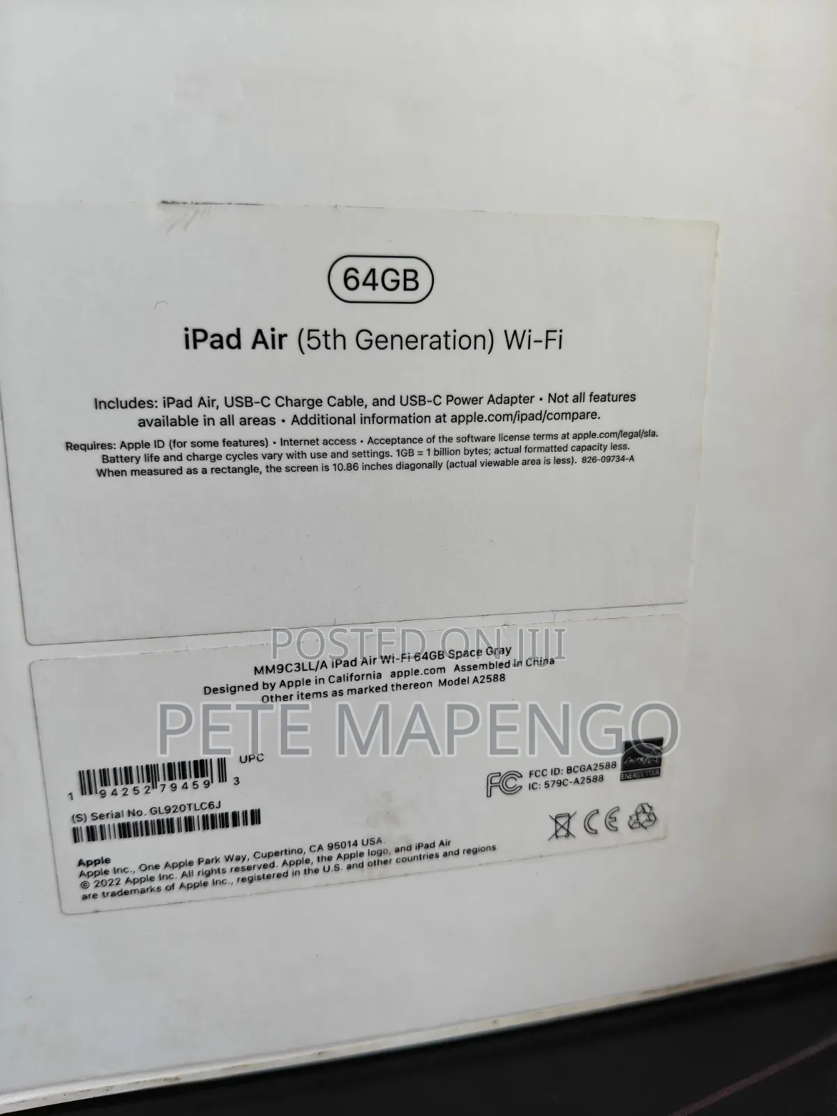 Apple iPad Air 64 GB Gray