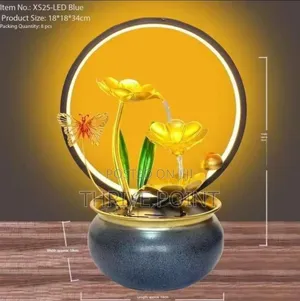 Electric Mini Water Fountain in a Metallic Pot