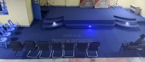 Blue Stainless Office / Church Puiplt Wall to Wall Carpet