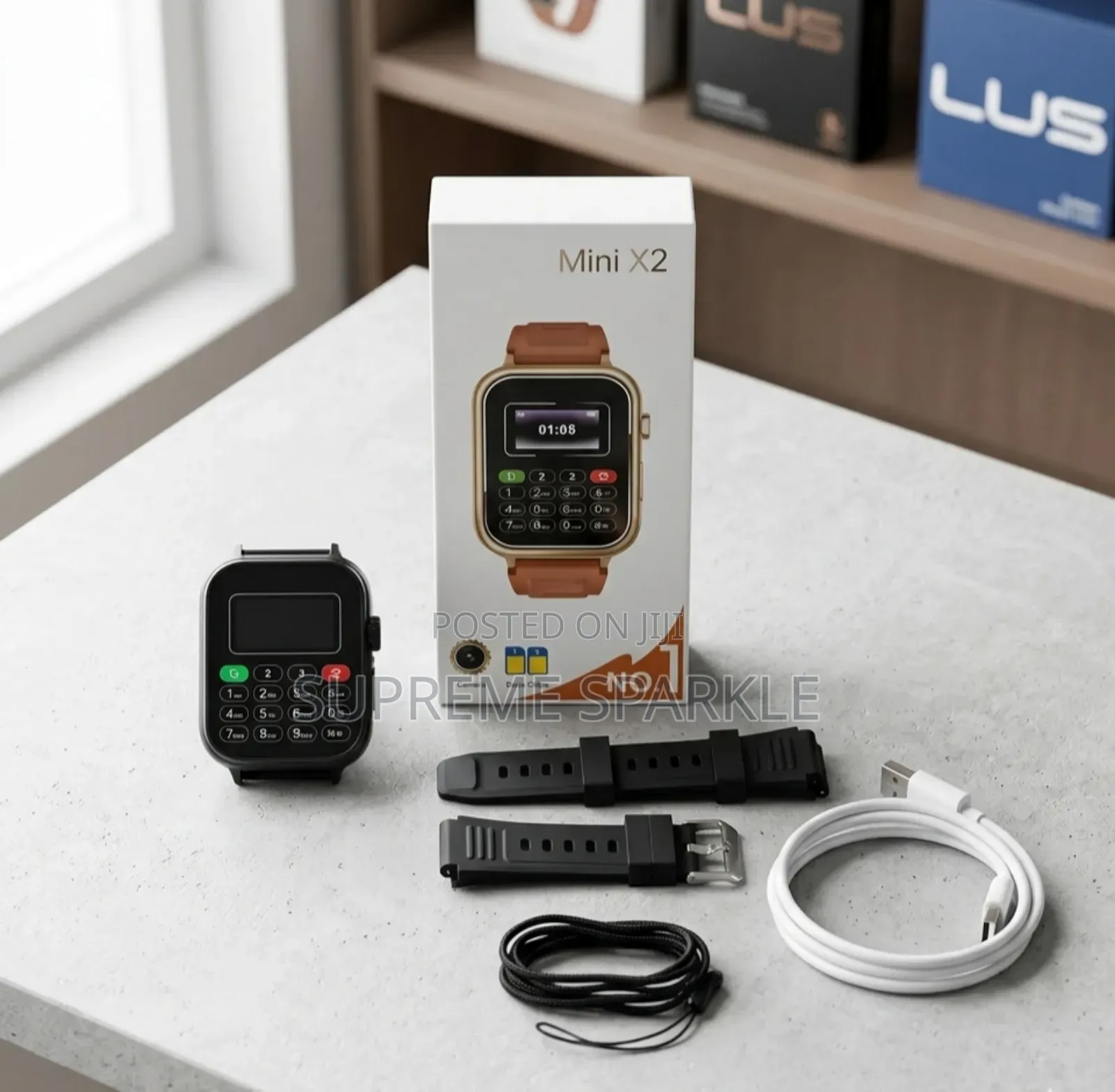 Mini X2 Ultra Smart Watch, Dual Sim, 700mah.