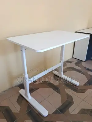 White Adjustable Desk -Manually
