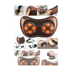 Car Home Heat Massage Pillow Deep Kneading Massager Relax Neck