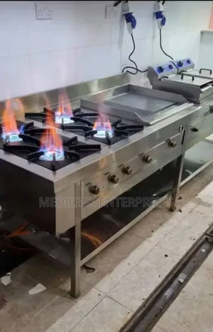 Commercial Kitchen Cooker(Rage) 4-Burner, Grindle and Fryers