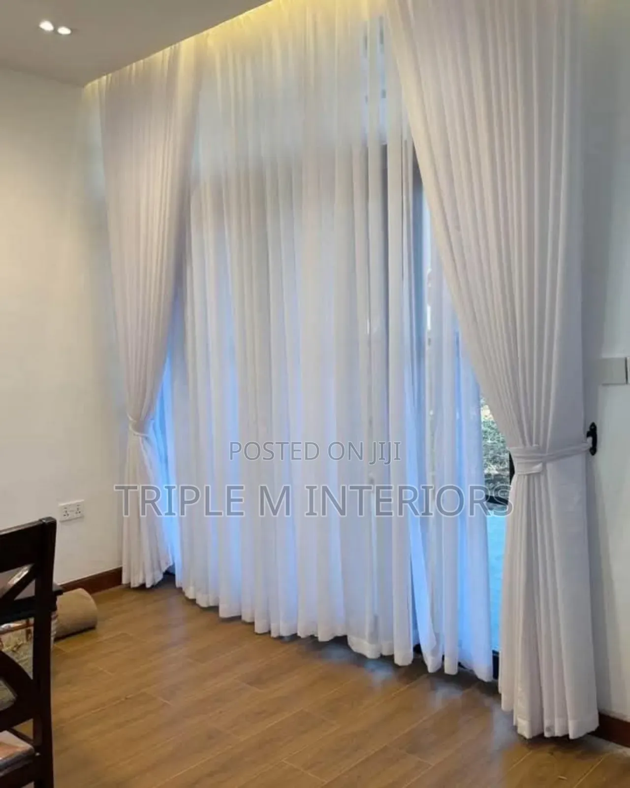 Spotless Chalky White Curtains and Sheer