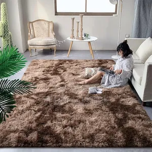 5*8 Fluffy Plain and Patches Carpet
