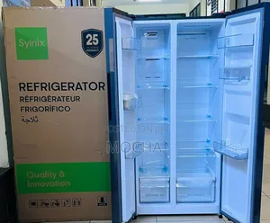 Syinix Fridge Side by Side Water Dispenser No Frost Grey 460l
