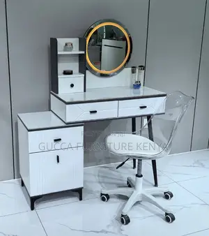 Modern Vanity Make Up Desk With Mirror