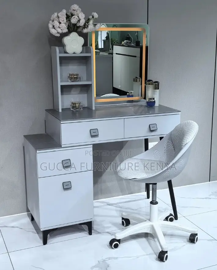 Modern Vanity Make Up Desk With Mirror