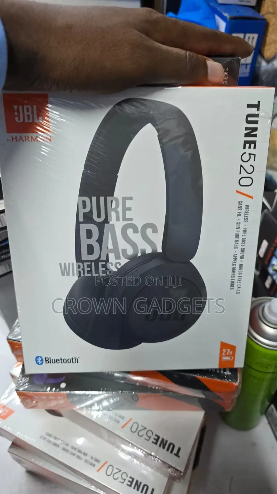 JBL 520 Wireless Headphones Bluetooth Over-Ear Stereo