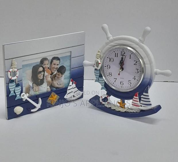 2in1 Wooden Photo Frame + Swing Clock Ornament - thumbnail 2