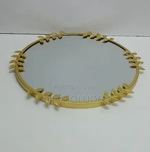 Decorative Round Shaped Mirror Available* Gold Colour Available