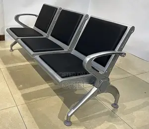 Office Bench : 3-Seater Padded Office Reception Ideal Waiting Bench
