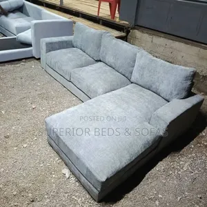 Light Grey L-Shaped Sofa (5 Seater)