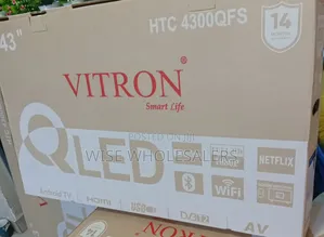 Vitron 43" Inch Qled Full Hd Smart Android Tv//Google Play Store,