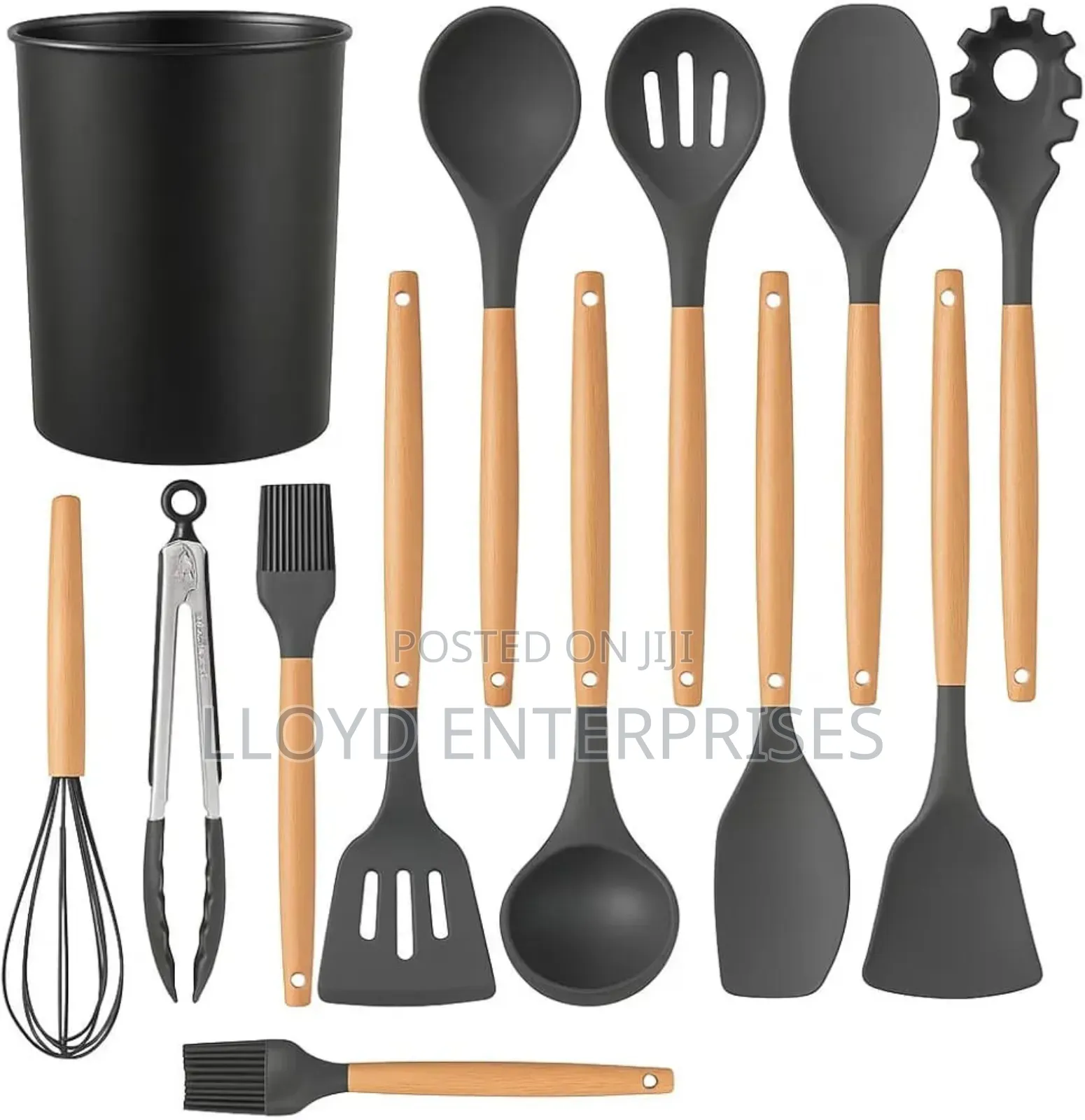 12pcs Bamboo Silicone Spoons